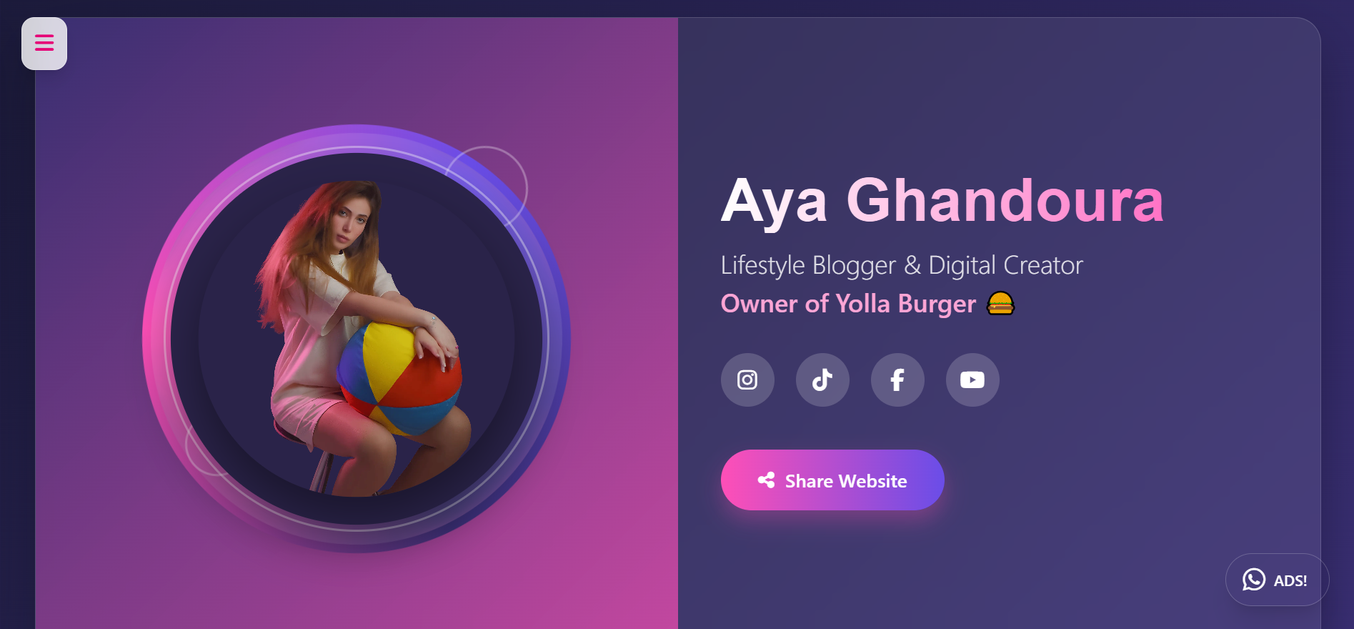 Aya Ghandoura website preview